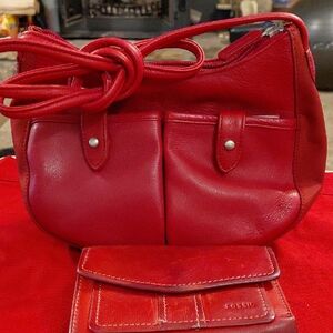 Red Leather Women's Bag